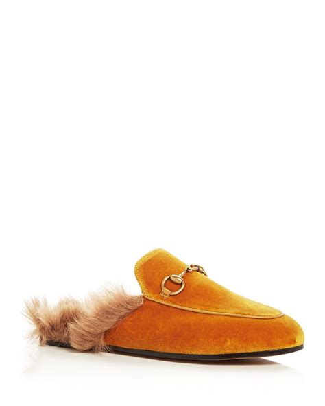 gucci lamb|Gucci Women's Princetown Velvet and Lamb Fur Mules.